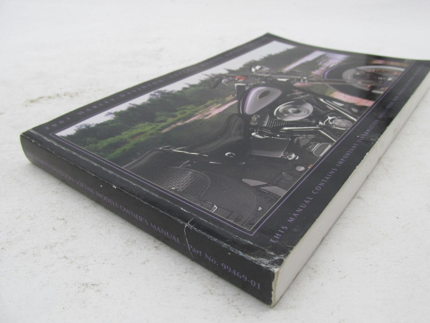Harley-Davidson Official Factory 2001 Softail Owner's Manual Book 99469-01