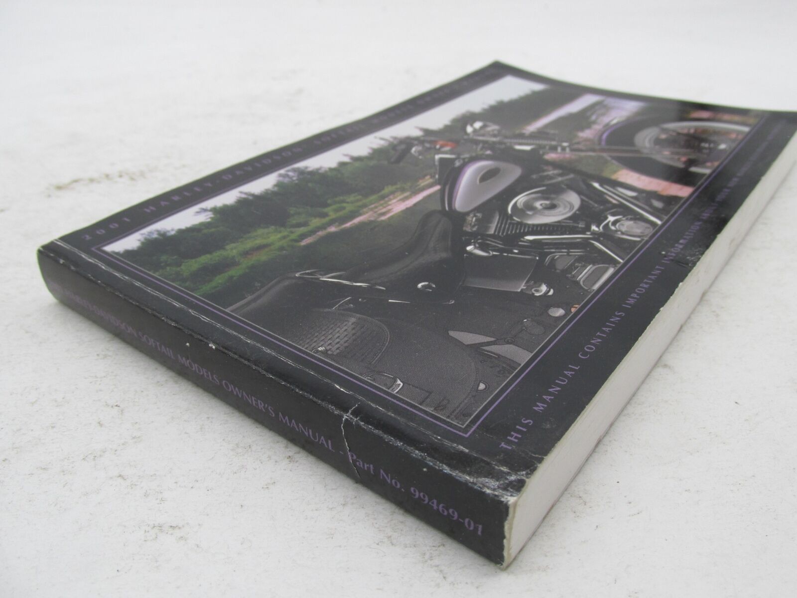 Harley-Davidson Official Factory 2001 Softail Owner's Manual Book 99469-01