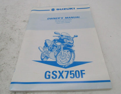 Suzuki Factory GSX750F Owner's Manual Book 99011-20C63-03A