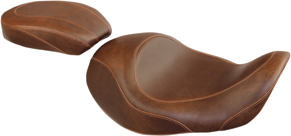 Mustang Wide Tripper Forward Solo Seat Brown 76708
