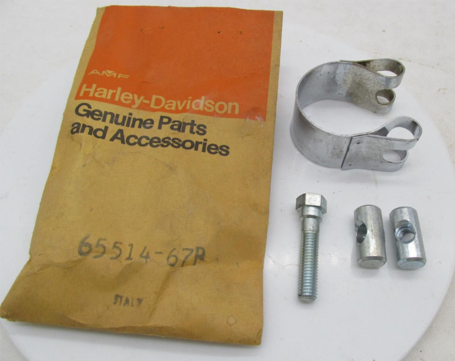 Harley Davidson Genuine NOS Aermacchi Sprint Exhaust Pipe Clamp 65514-67P