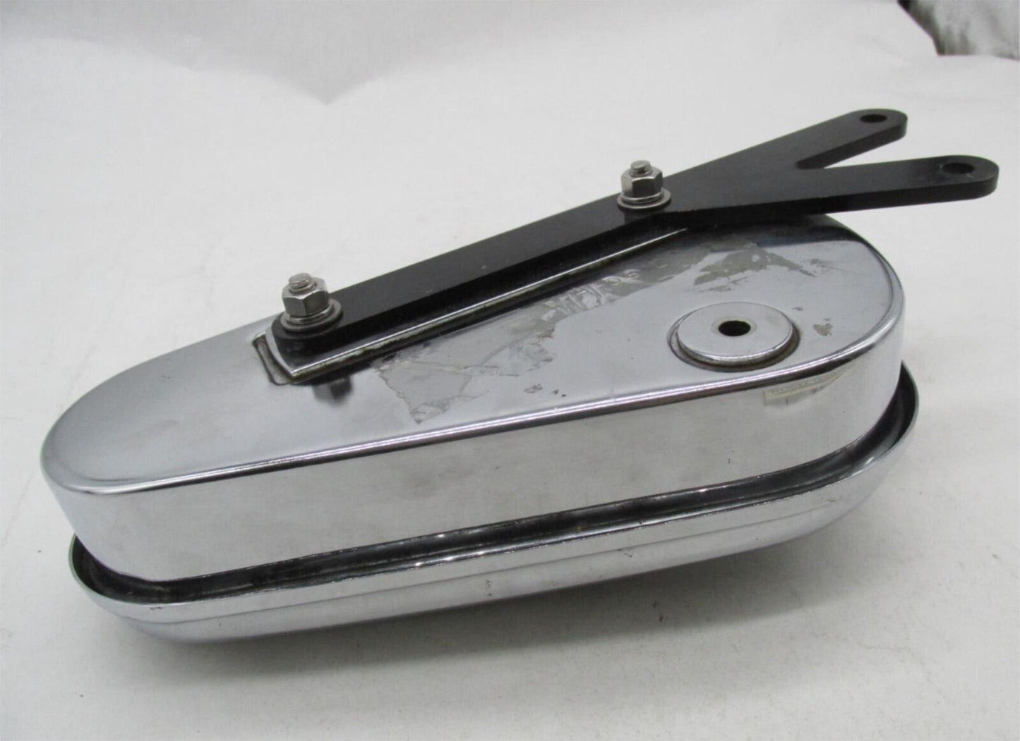 Harley Davidson Shovelhead Chrome Tool Box w/ Bracket NO Key Nice Condition