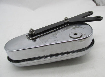 Harley Davidson Shovelhead Chrome Tool Box w/ Bracket NO Key Nice Condition
