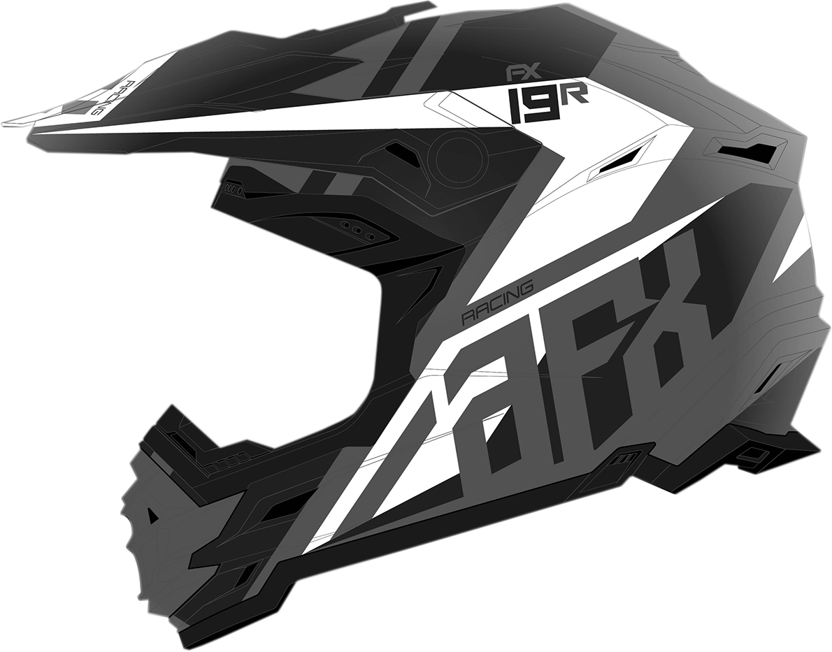 AFX FX-19R Racing Helmet Frost Gray Medium 0110-7074
