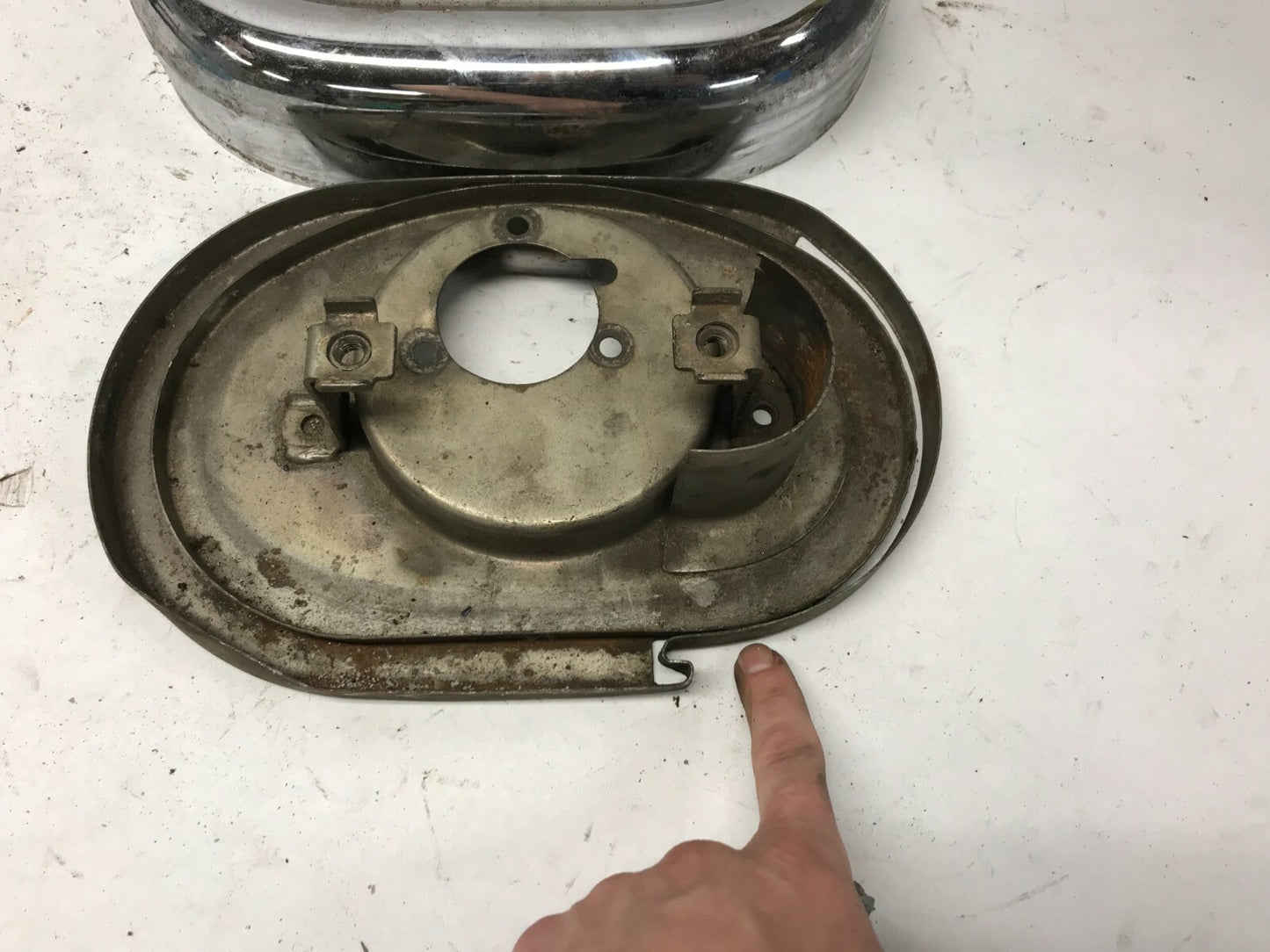 HARLEY SPORTSTER IRONHEAD 1966-69 AIR CLEANER Intake Backing plate & C