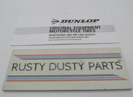 Harley Davidson OEM Dunlop Tires Maintenance & Care Booklet Guide