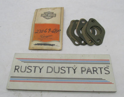 Lot of 9 Harley-Davidson Genuine NOS Aermacchi Intake Manifold Gaskets 27069-69P