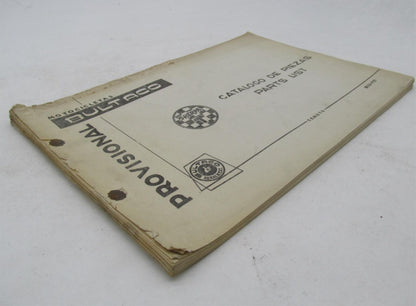 Bultaco 1971 Original Provisional Sherpa T Parts Catalog List 80.32-P117