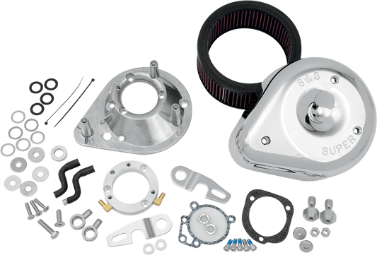 S & S Cycle Teardrop Air Cleaner Kit Stock CV & EFI 17-0448