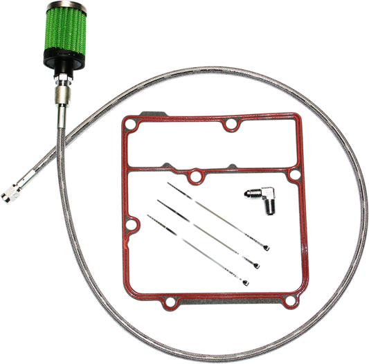 Feuling Oil Tank Breather Kit Stainless Steel 3070