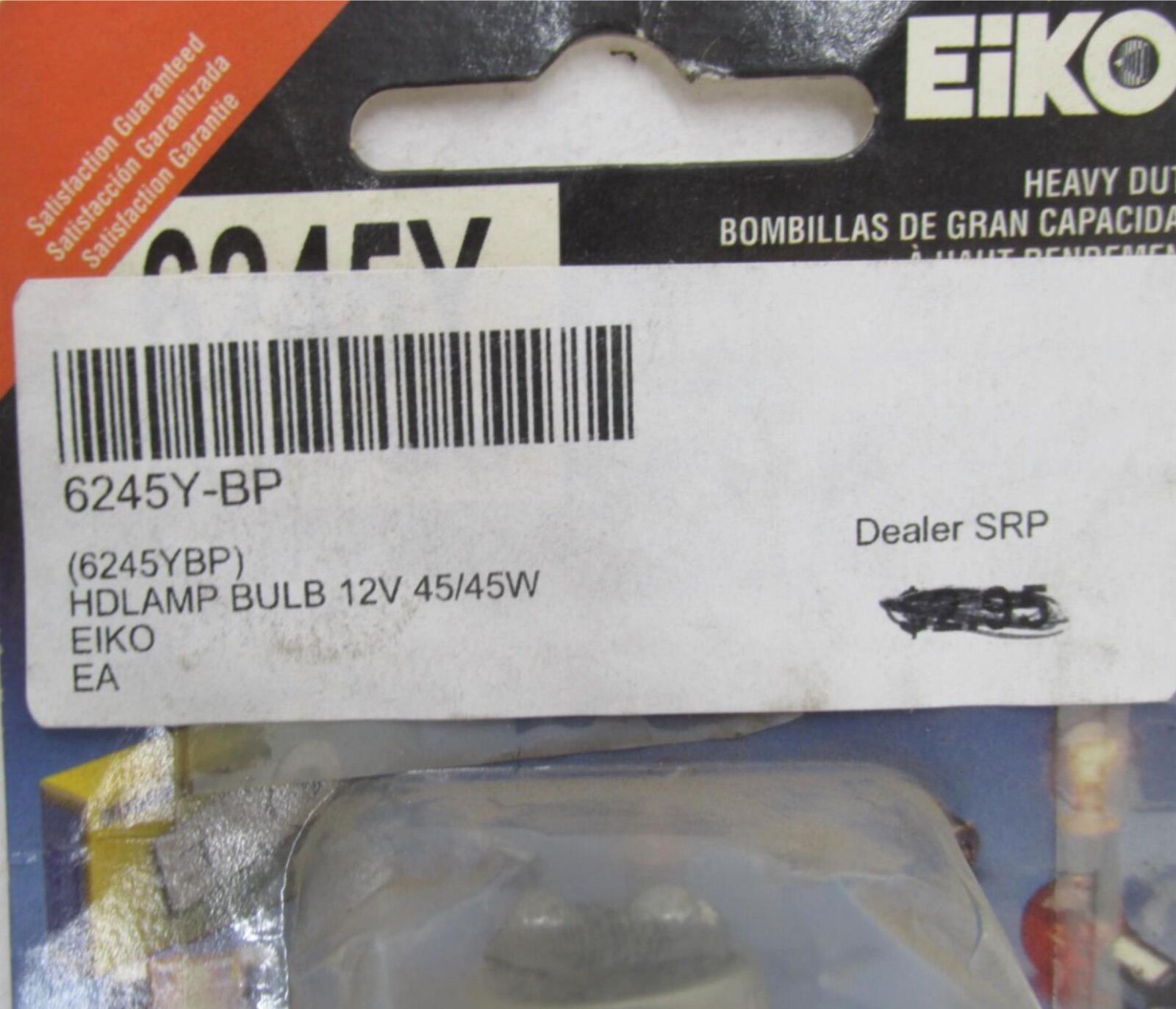 Eiko 6245Y HD 12V 45/45W 6245Y-BP Light Bulb