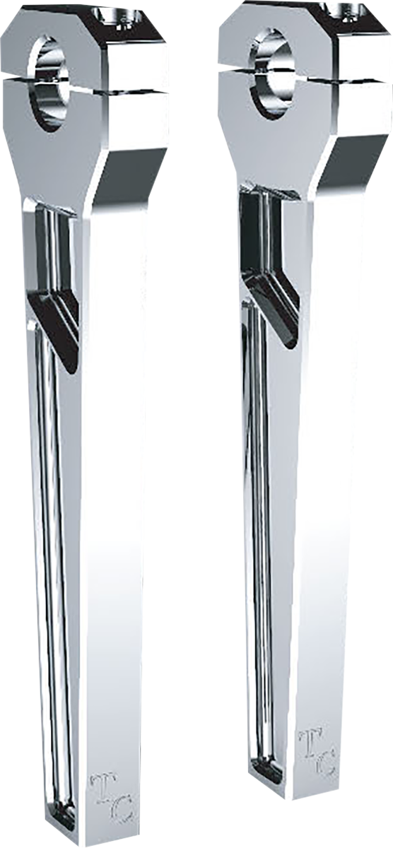 Todd's Cycle 1-1/8" Clamping Riser 10" Rise Chrome TD-R21-10