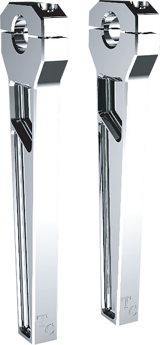 Todd's Cycle 1-1/8" Clamping Riser 10" Rise Chrome TD-R21-10