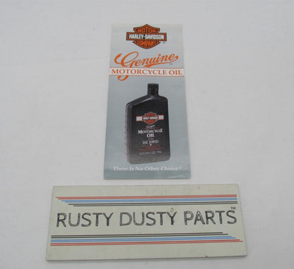 Harley-Davidson Genuine Motorcycle Oil Advertisement Brochure 93690V
