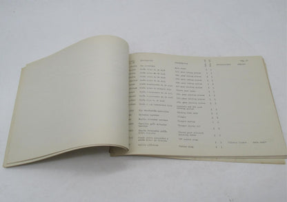Bultaco Original Provisional Frontera 250-360cc Parts Catalog List 143.32-P117