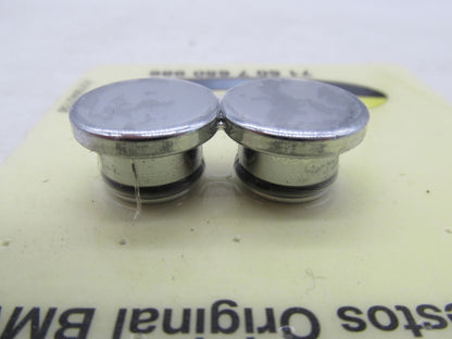 Set of 2 BMW Chrome Saddle Bag Holder Covering Caps 71-60-7-650-986