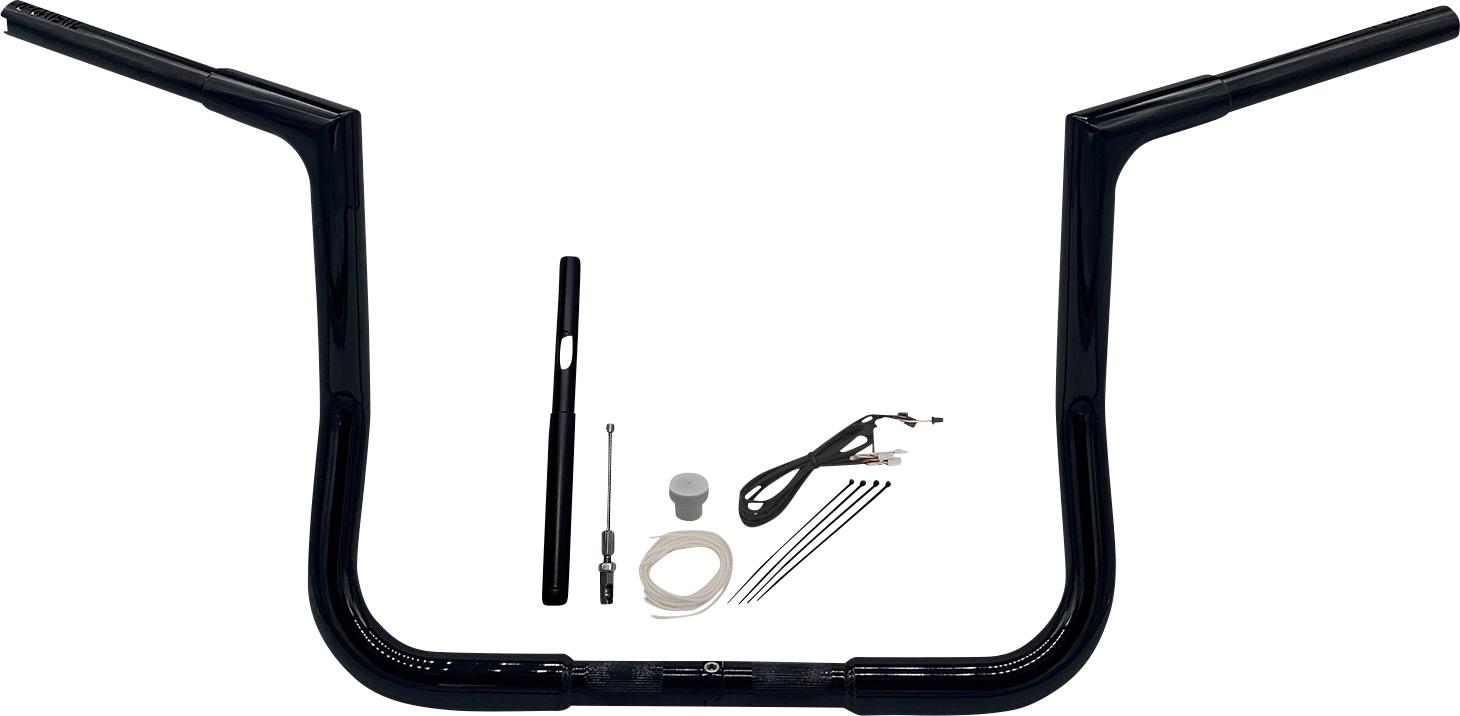 Fat Baggers, Inc. 1-1/4" EZ Install Flat Top Handlebar Kit 12" Black 719012-B