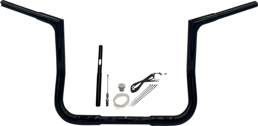 Fat Baggers, Inc. 1-1/4" EZ Install Flat Top Handlebar Kit 12" Black 719012-B