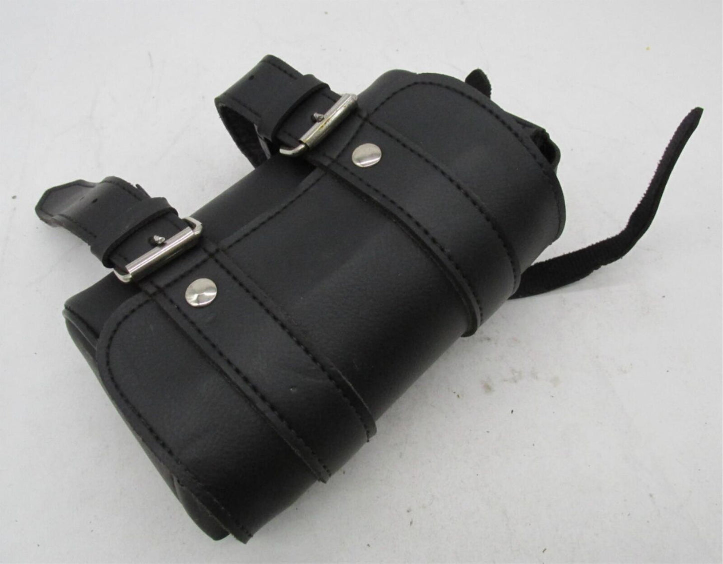 Universal Motorcycle Harley Davidson Synthetic Leather Buckle Fork Pouch 8x5x3"