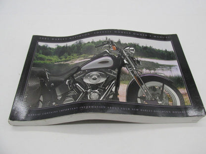 Harley-Davidson Official Factory 2001 Softail Motorcycle Owner's Manual 99469-01