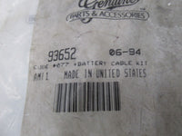 Harley Davidson Genuine NOS Code 077 Battery Cable Kit 93652