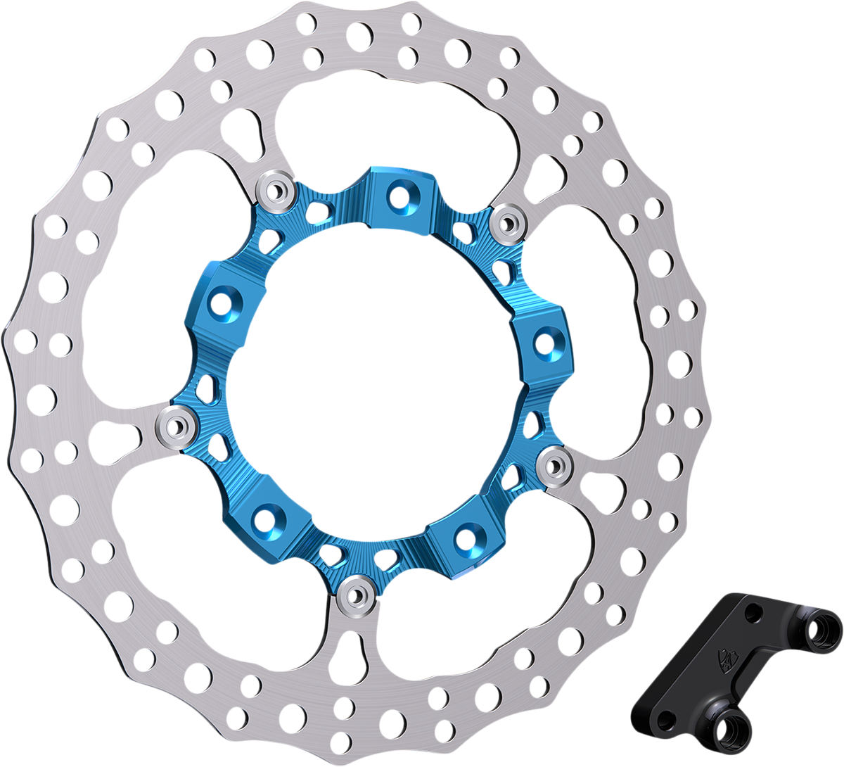 Arlen Ness Brake Rotor 14" Blue Front Right 300005