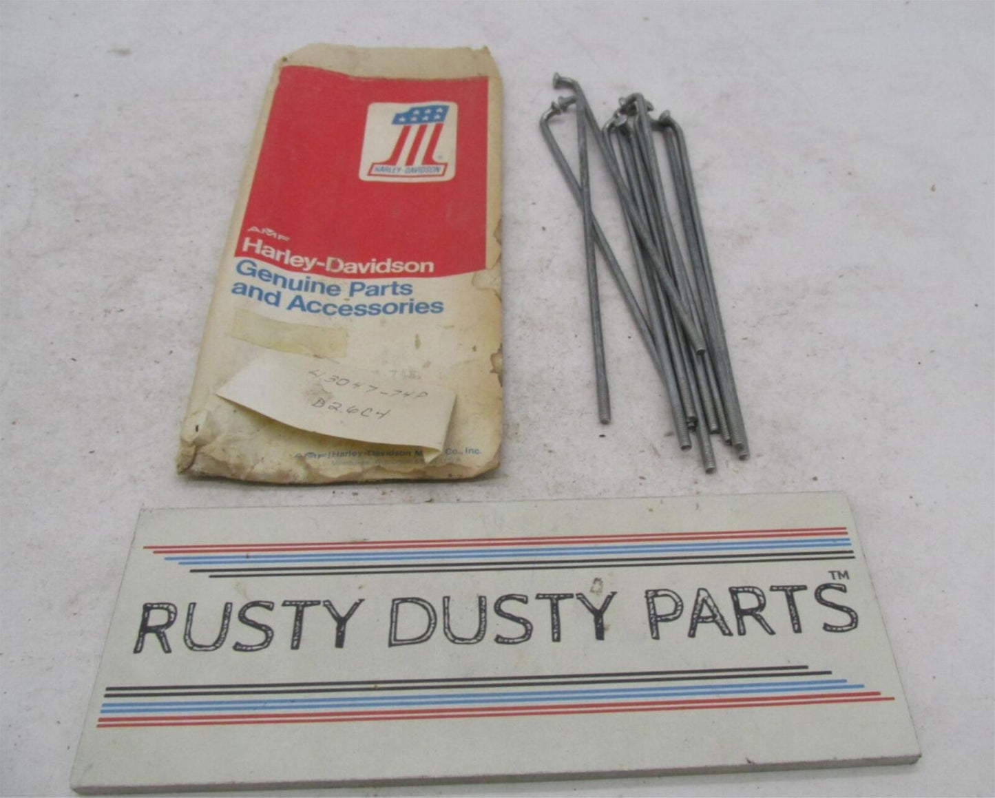 Lot of 10 Harley-Davidson Genuine NOS Aermacchi Wheel Spokes 43047-74P