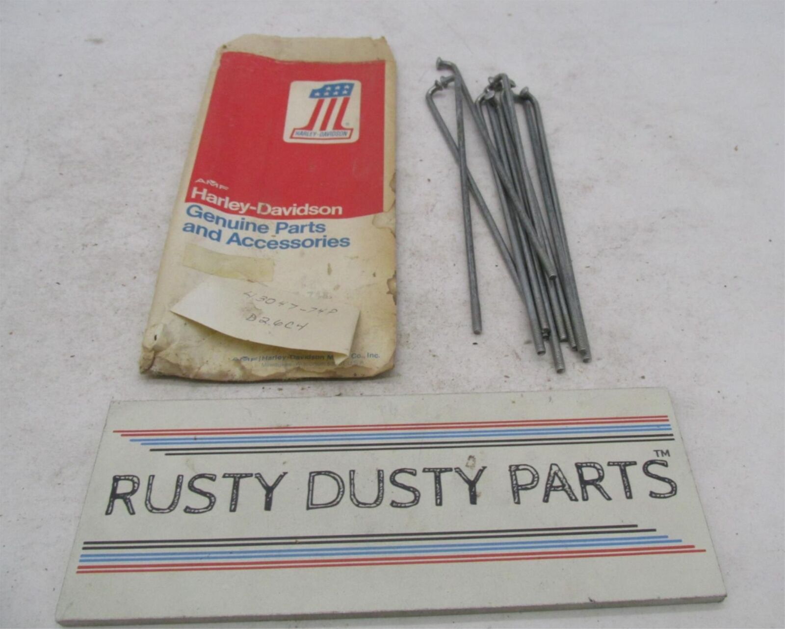 Lot of 10 Harley-Davidson Genuine NOS Aermacchi Wheel Spokes 43047-74P