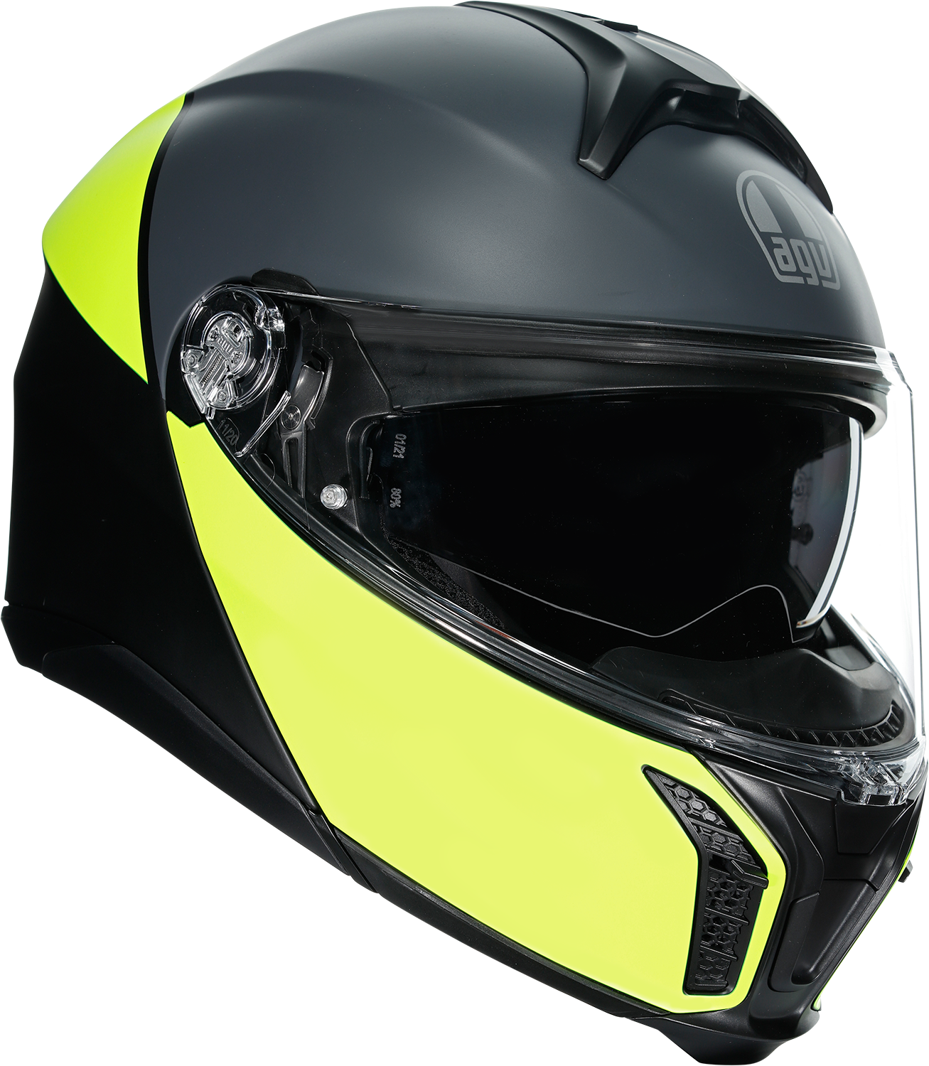 AGV Tourmodular Helmet Balance Black/Yellow Fluo/Gray Large 211251F2OY00114