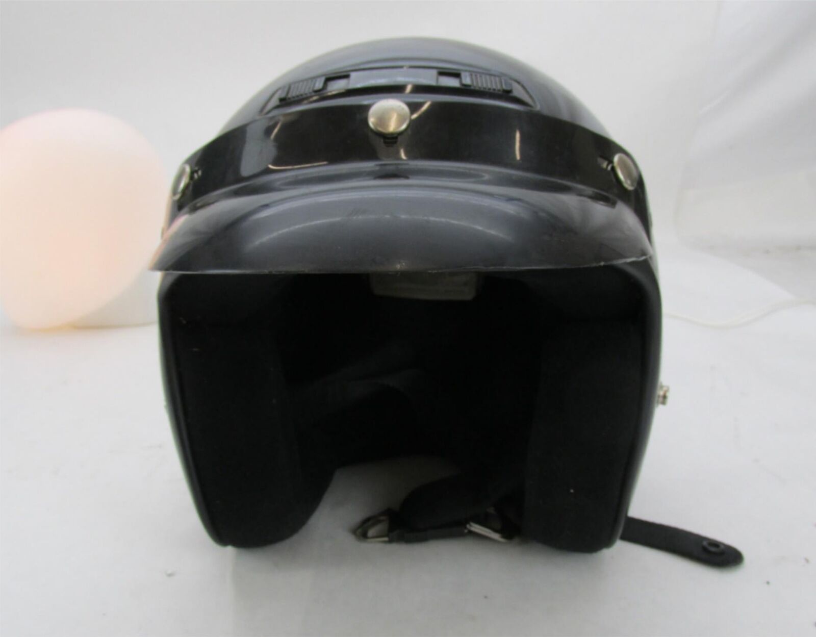 Black Half Open Face Motorcycle Snell Dot Certified Size: Extra Small XS
