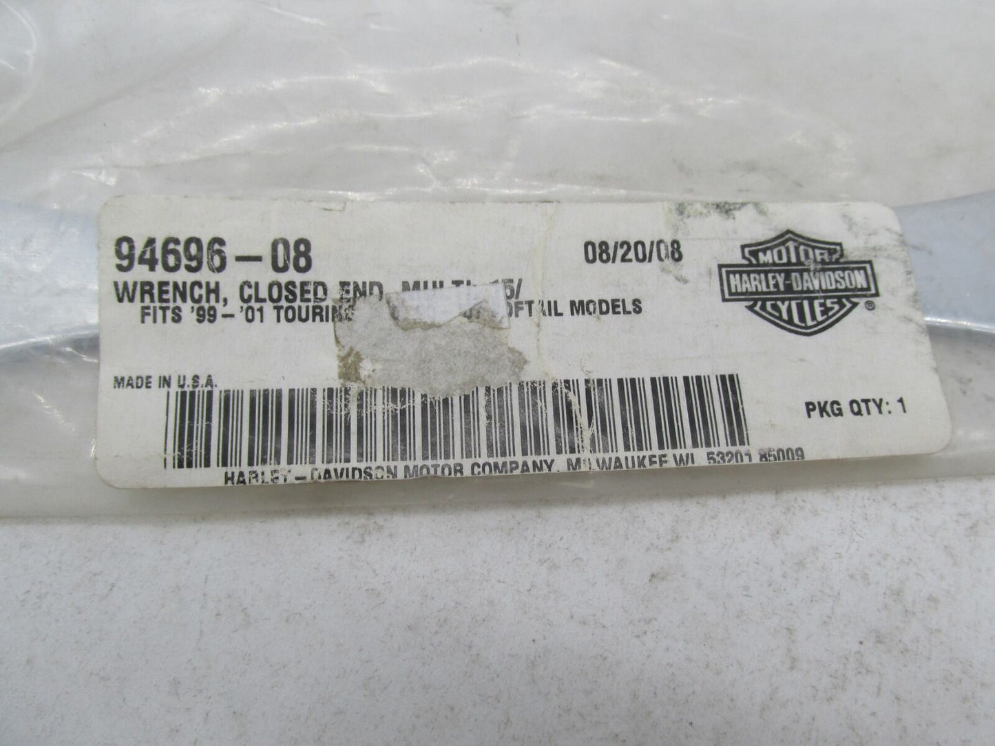Harley Davidson Genuine NOS Touring Softail Closed End Wrench 5/16" 3/4 94696-08