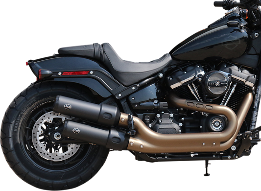 S & S Cycle Grand National Slip-On Mufflers Black 550-0734