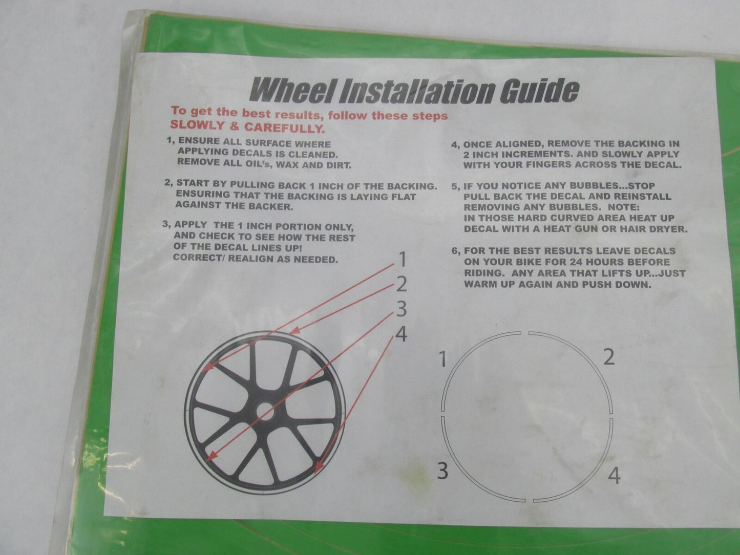 Face Lift Unlimited Sport Bike Green Decal Wheel 60605