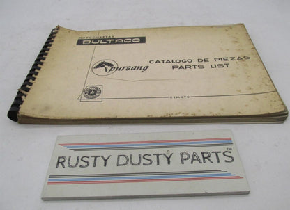 Bultaco Original Factory Pursang Motorcycle Catalog Parts List