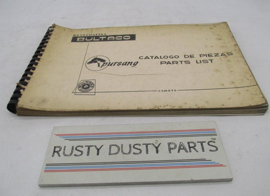 Bultaco Original Factory Pursang Motorcycle Catalog Parts List