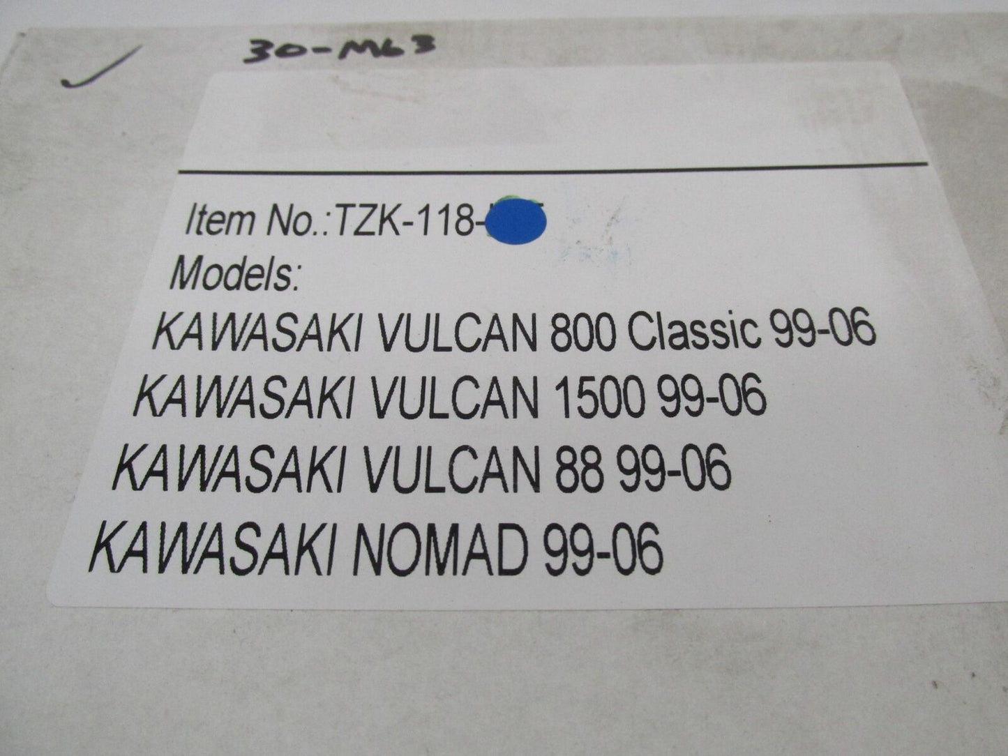 Topzone Kawasaki Vulcan Nomad Blue Taillight Lens TZK-118-INT