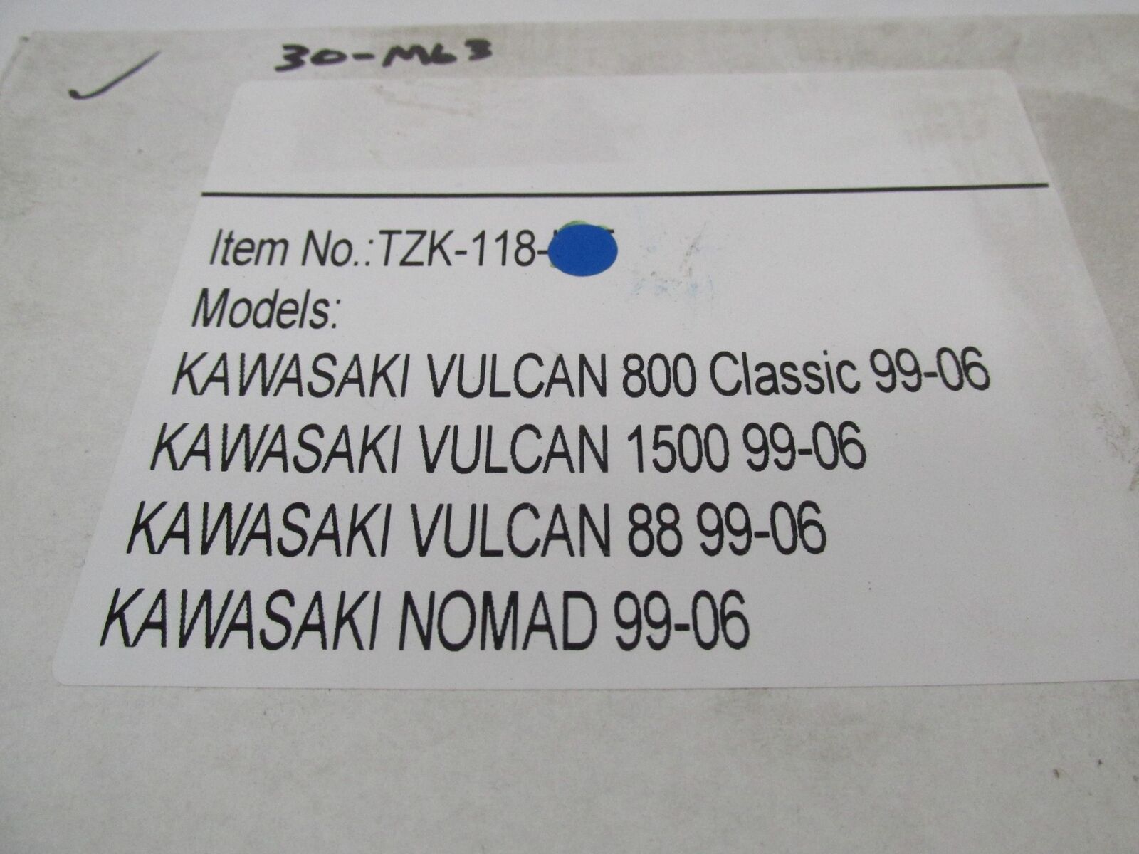 Topzone Kawasaki Vulcan Nomad Blue Taillight Lens TZK-118-INT