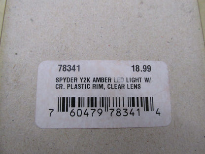 Motorcycle Spyder Amber LED Light with Plastic Cover Rim Clear Lens 78341