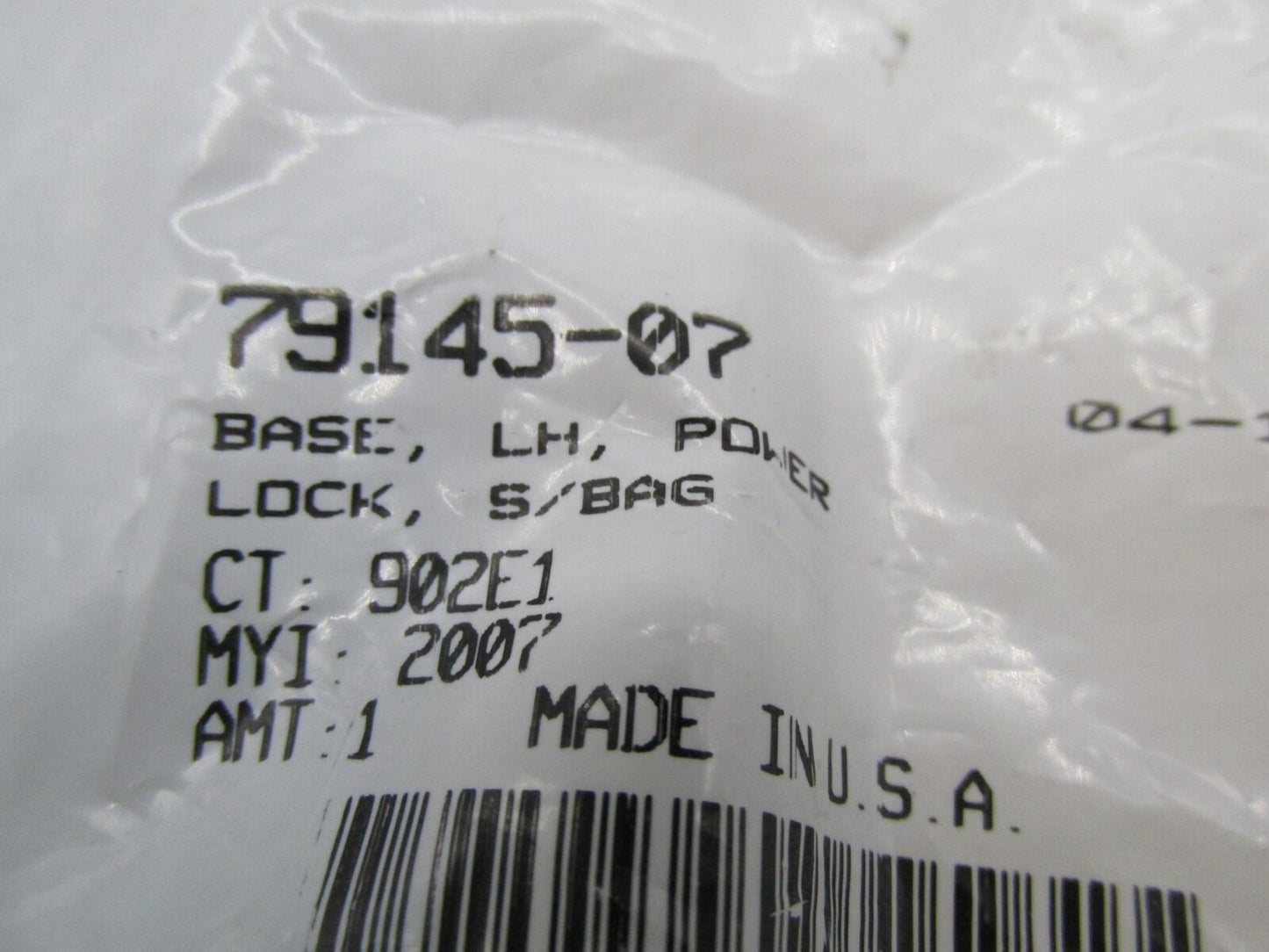 Harley Davidson Genuine NOS Saddlebag Power Lock Base 79145-07