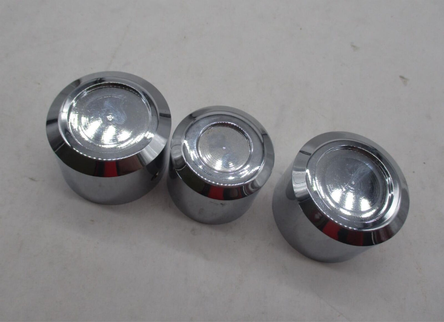 Mixed Lot of 3 Harley Davidson Smooth Chrome Axle Covers