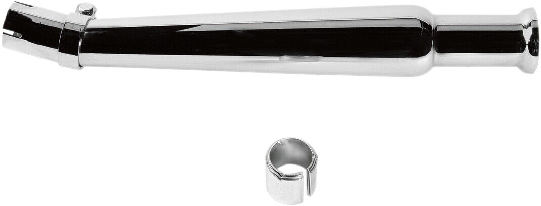 Emgo Bell-end Megaphone, Upswept Universal Muffler Chrome Left Side 80-84012