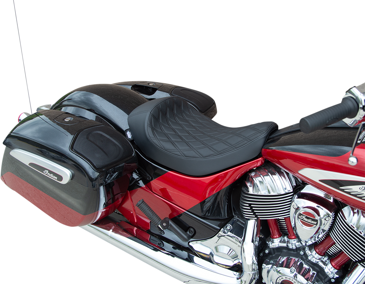 Drag Specialties Solo Seat Double Diamond - Black - Chief 0810-2267