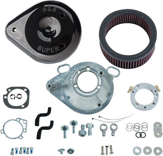 S & S Cycle Teardrop Air Cleaner Kit Black 170-0304B