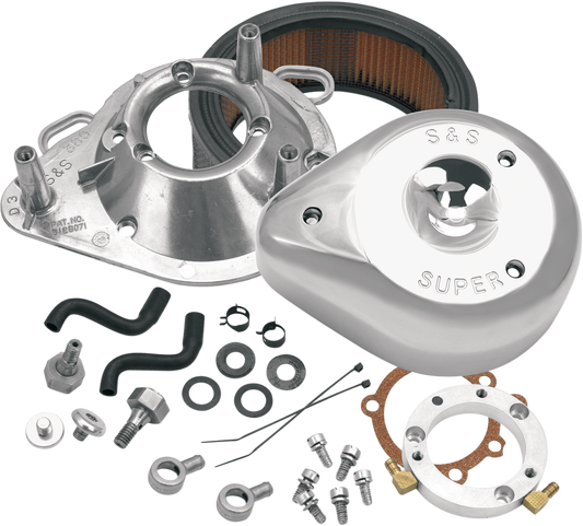 S & S Cycle Teardrop Air Cleaner Kit Stock CV & EFI 17-0450