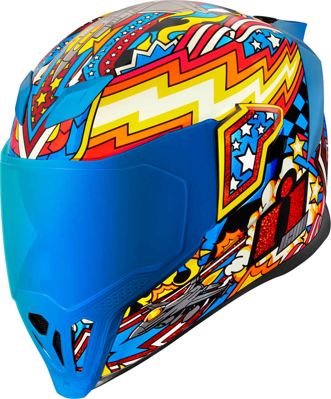 Icon Airflite Fly Boy Helmet Blue Large 0101-16013