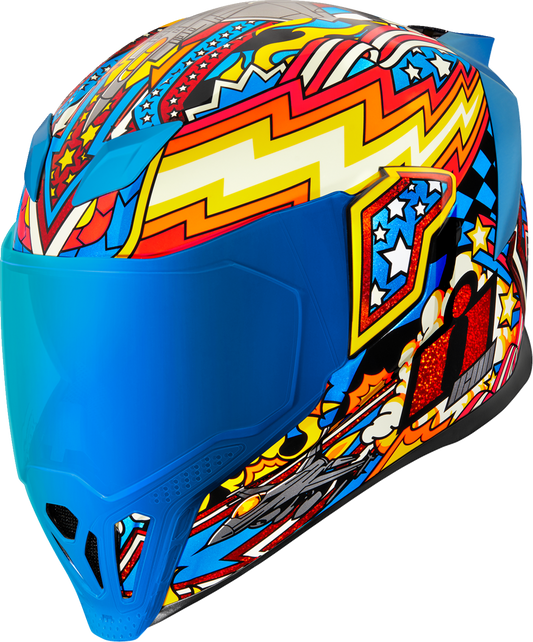 Icon Airflite Fly Boy Helmet Blue Large 0101-16013