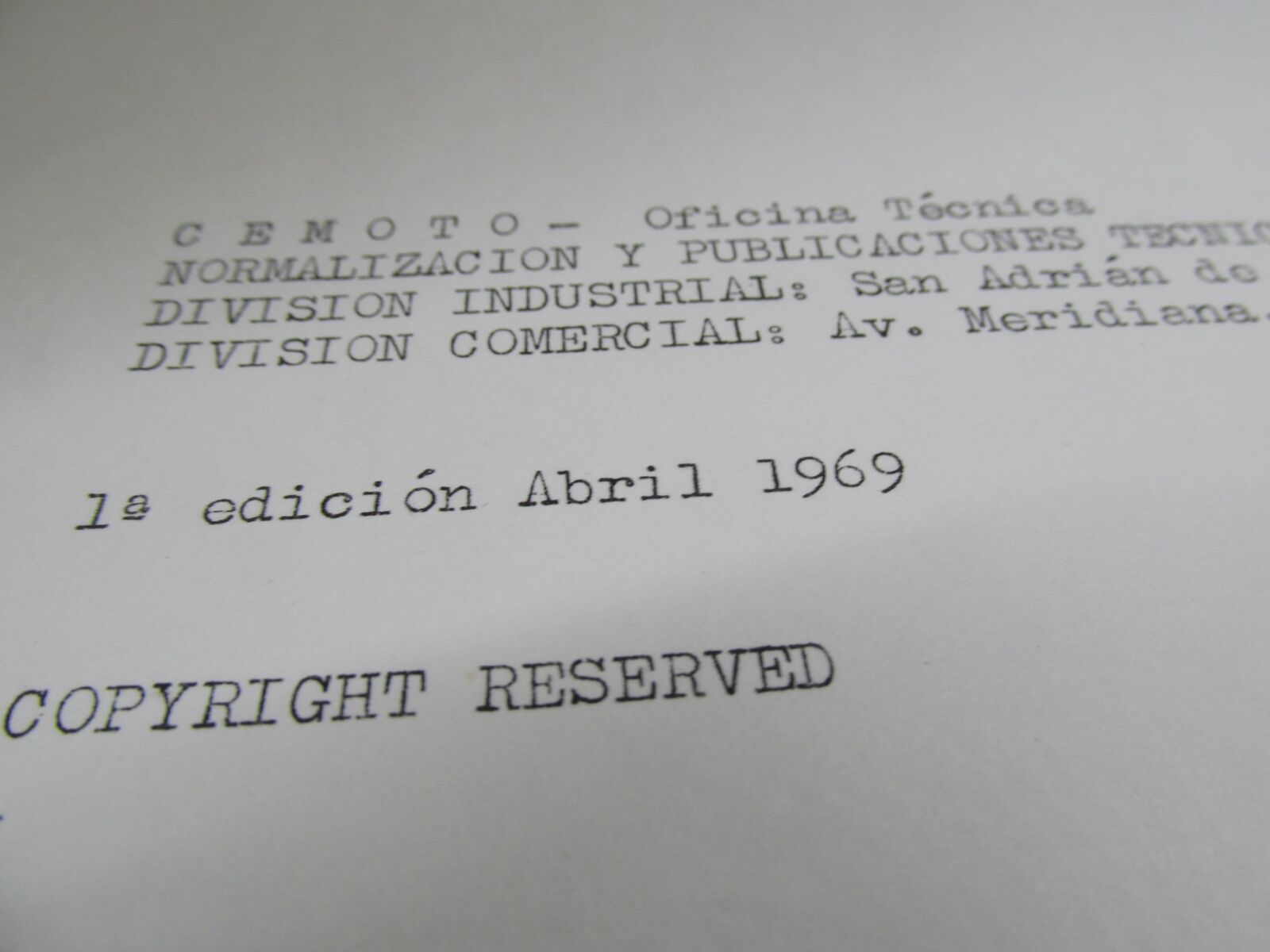 Bultaco Original Factory 1969 Campera Mk2 Motorcycle Catalog Parts List