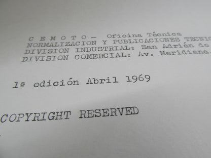 Bultaco Original Factory 1969 Campera Mk2 Motorcycle Catalog Parts List