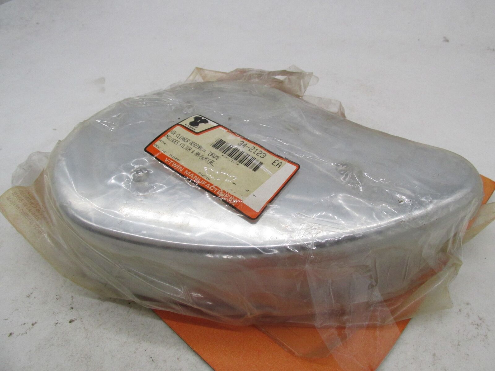 Harley V-Twin Chrome Air Cleaner Assembly w/ Filter & Back Plate 34-2123