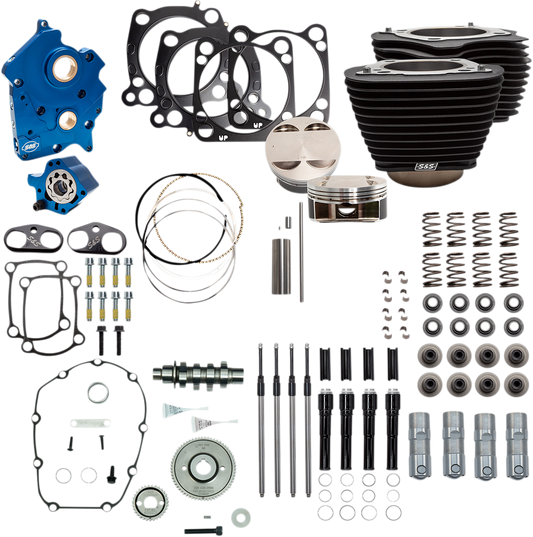 S & S Cycle 124" Power Packages for M-Eight 310-1059A Black Push Rod Tubes